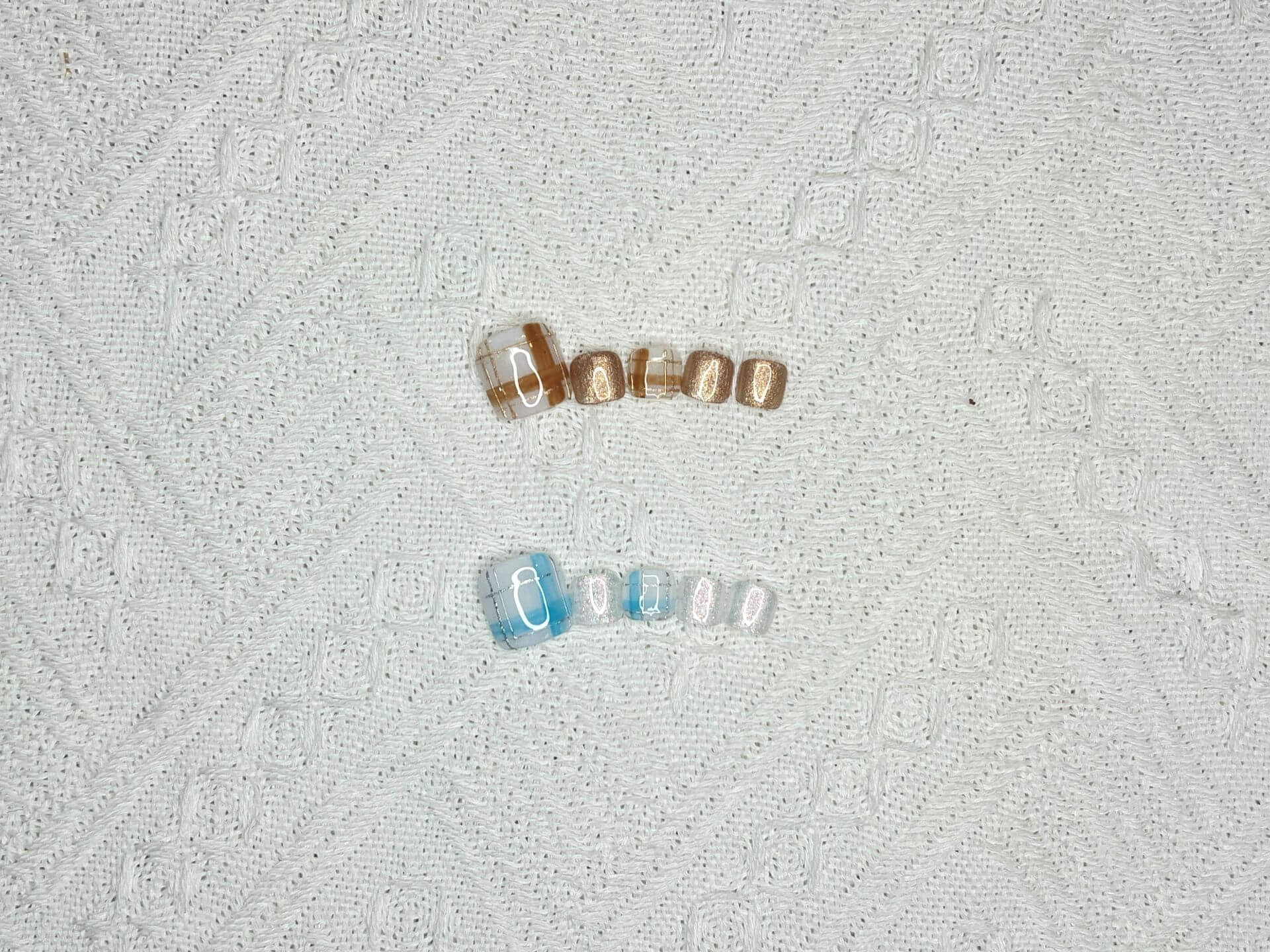 Pedi Checkered Nails